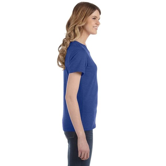 (2 for $15) Women's Basics Cotton T-Shirt Crew Neck Short Sleeve Solid Knit Top - Picture 6 of 8